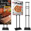 USCNC 1 Pack Floor Poster Board Stand, Double-Sided for Board & Foam Sign