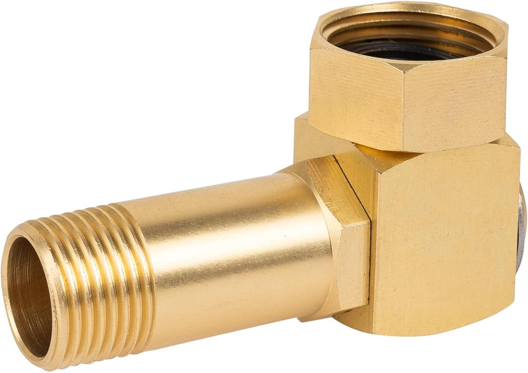 Hourleey Garden Hose Adapter, Brass Replacement Part Swivel, Hose Reel Parts Fittings