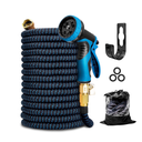 Kotto 150 ft Expandable Garden Hose, Water Hose for Outside with 10 Spray Nozzles, Brass Connector, Leak-Proof, Blue