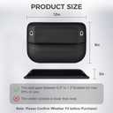 Car Seat Gap Filler, Universal Premium Leather Front Seat Side Organizer, Car Storage Box for Holding Phone, Sunglasses, Keys, Car Accessories fit Auto SUV Truck (Black, Driver's Seat) (1 Pack)