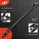 A-Premium Front Drive Shaft Driveshaft Assembly Compatible with Chevrolet, GMC Models - Silverado 2500 3500, Sierra 2500 3500 HD, Complete Prop Shaft