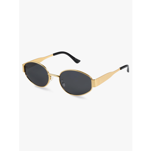 livho 2025 Trendy Oval Sunglasses - Stylish Polarized Shades for Everyday - Retro Metal Frames Gold Grey