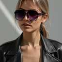 Square Aviator Sunglasses For Women,Trendy Polarized Sunglasses For Women,Ladies Sun glasses Polarized Uv Protection