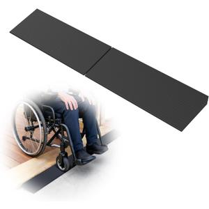 1.6" Rise Rubber Threshold Ramps for Doorways, 34" Wide Modular Wheelchair Ramp 2 PCS, Wheelchair Ramp, Access Ramps for Wheelchairs,Strollers,Sweepers,Bathrooms,Entryways,2000LBS Capacity