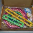 READAEER Knitting Loom Kit with Pompom Maker, Round Knitting Loom for Hat, Rectangular for Blanket Scarf Shawl, Knitting Loom Kit for Beginner