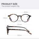 ZENOTTIC Reading Glasses Blue Light Blocking Round Glasses for Men Women Magnification 0.0 1.0 1.5 2.0 2.5 3.0 3.5