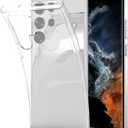 CoverON Designed for Samsung Galaxy S23 Ultra Case Clear, Slim Crystal Clear TPU Rubber Flexible Soft Skin Cover Protective Sleeve Fit Galaxy S23 Ultra Phone Case - Transparent