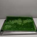 Stainless Steel Dog Grass Pad with Tray, 28'' x 20'' Dog Litter Box with 2pcs Reusable Artificial Grass Mats, Dog Grass Potty Tray with Washable Dog Pee Pad for Balcony Indoor Outdoor Use