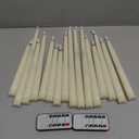 Rossesay 16 Pcs Ivory Flameless Taper Candles Battery Operated Candles with Remote Timer 8.5" 9.6" 10.8" 12.8" Multiple Sizes Ivory LED Flickering Candlestick for Wedding Centerpieces Party Decor