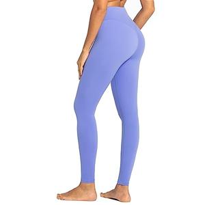 Sunzel Nunaked Workout Leggings for Women, Tummy Control Compression Workout Gym Yoga Pants, High Waist & No Front Seam Periwinkle Small 28"