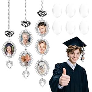 Custom Memorial Graduation Cap Tassel Charm, Class of 2025 Graduation Cap Photo Charm Antique Photo Charms, for Him Her Gifts for Gown Ceremony