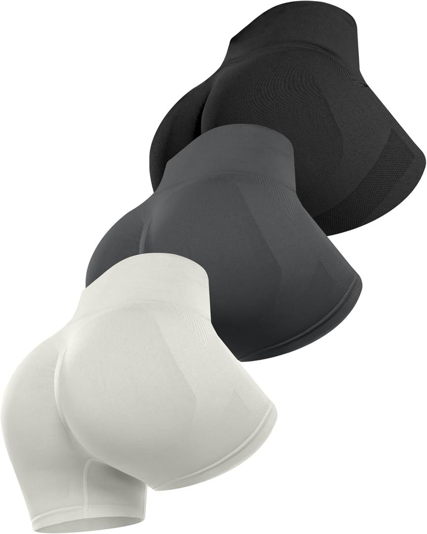 ATHVOTAR Workout Gym Biker Shorts Women: High Waisted Seamless Sports Running Butt Lifting Shorts Sets (L)