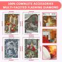 Skyboda 4 Pack Christmas Diamond Art Kits for Adults Beginners, 5D Full Drill DIY Diamond Dot Gem Art Kit Wall Home Decor Arts Craft 12x16 inch(Candles Truck Snowman Cardinal)