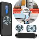 for Galaxy S21 Plus/S21+ 6.7 Inch Double Layer Hybrid Military Grade Rugged Shock Resistant Drop Case with 1 PCS Magnetic Car Mount and 1 PCS HD Tempered Glass Screen Protector (Black)