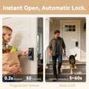 IRONZON Smart Door Lock, 5-in-1 Keypad Deadbolt for Front Door, Keyless Entry Door Lock with App Control, Auto-Lock, Anti-Peeping Password, 4 IC Cards, 15-Min Installation, Black