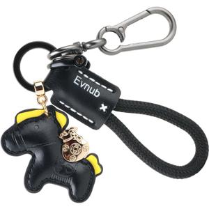 2 x Leather Horse Bag Charm, Handbag Purse Pendant - Cute Keychain for Women Men | Gift Idea