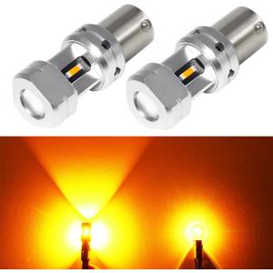 PHINLION 3600 Lumens 1156 7506 Amber LED Turn Signal Light Bulbs Super Bright P21W 1141 2396 7506 LED Bulb for Car Truck Motorcycle RV Blinker Lights, Amber Yellow