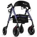 Foldable Rollator Walkers for Seniors with Seat,4 Wheel Rolling Walker
300lb Sturdy Frame|Hand Anti-tip brakes|Adjustable height|8" All-Terrain Wheels|padded seat|7.5" backrest|Tool-Free Assembly