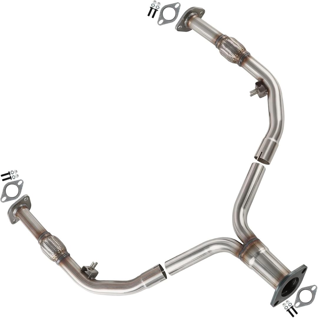 Exhaust Flex Y-Pipe Compatible with Infiniti FX35 G35 G37 3.5L & 3.7L 2003 2004 2005 2006 2007 2008 2009 2010 2011 2012 2013