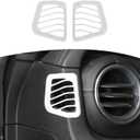for Jeep JL Dash Side Air AC Vent Trim Cover for Jeep Wrangler JL JLU Gladiator JT 2018-2023 White Interior Accessories 2pcs (White)