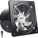 12Inch Exhaust Fan with Plug, 1558CFM Through-the-Wall Ventilation Fan with Light Weight Pure Copper Motor, for Laundry Room, Toilets, Garage, and Shopping Mall, 110V (12 inch, black)