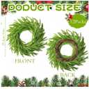 12 Pcs Christmas DIY Green Wreath 10 Inch Artificial DIY Faux Plain Wreaths Front Door Green Farmhouse Cabinets Indoor Outdoor Wall Decor(Norfolk Pine)