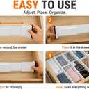 Drawer Dividers Organizer, 6 Pack, Adjustable 28-43 cm, White