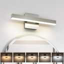 Joossnwell Bathroom Light Fixtures Brushed Nickel Vanity Lights Bar 5cct Dimmable Modern Bath Lighting Fixture Over Mirror Led Vanity Light for Bathroom 15.74 inch ETL Certificated, 15.75 Inch Long