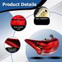 WFLNHB Left Side Outer Tail Light Assembly Replacement for Mitsubishi Outlander 2016-2020 Driver Side Rear Tail Light Lamp 8330B177 MI2805108