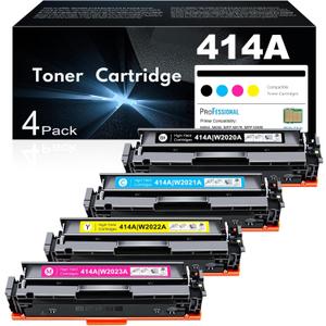 414A Toner Cartridges 4 Pack High Yield Replacement for HP 414A 414X to Use with HP Color Pro MFP M479fdw, M479fdn, M454dw, M454dn Series (with Chip -BK/C/Y/M)