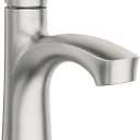 Moen Findlay Spot Resist Brushed Nickel Single-Handle Bathroom Faucet, Single-Hole Setup with Deckplate, 84516SRN