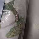 Lajode Sage Green Curtains for Living Room Sheer, Spring Leaf Vines Patterned Farmhouse Light Filtering Semi Sheer Linen Curtains for Bedroom 84 Inch Length 2 Panels Rod Pocket, Each 52 Inch Wide