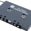 GE Car Stereo Cassette Adapter, 3.5mm Jack, For Mobile Phones, Smartphones, iPods, CD Players, MP3 Players and Other Mobile Devices, Black, 34496