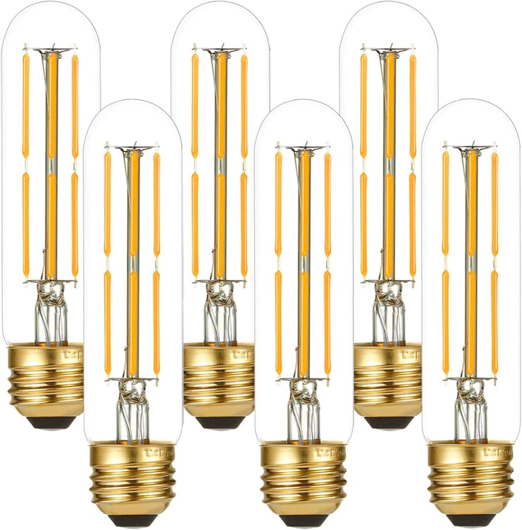 LiteHistory T10 E26 Led Bulb 60 watt,Dimmable,Soft White Light Bulbs,2700K