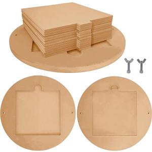 Bat System for Potter’s Wheel ，Bat Adapter with Removable Inserts 12” Round Outer Bat with Set of 7” Square Inner Bats with Bats Pin and Pottery Tools Kit Tools for Potters and Clay Artists, 10 PCS