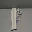 White Decorative Farmhouse Curtain Rods 2 Pack:18-45"Adjustable Heavy Duty Single Window Curtain Rod for Bedroom Living Room, White Boho Rustic Drapery Rods with Vintage Twist Finial Easy Install