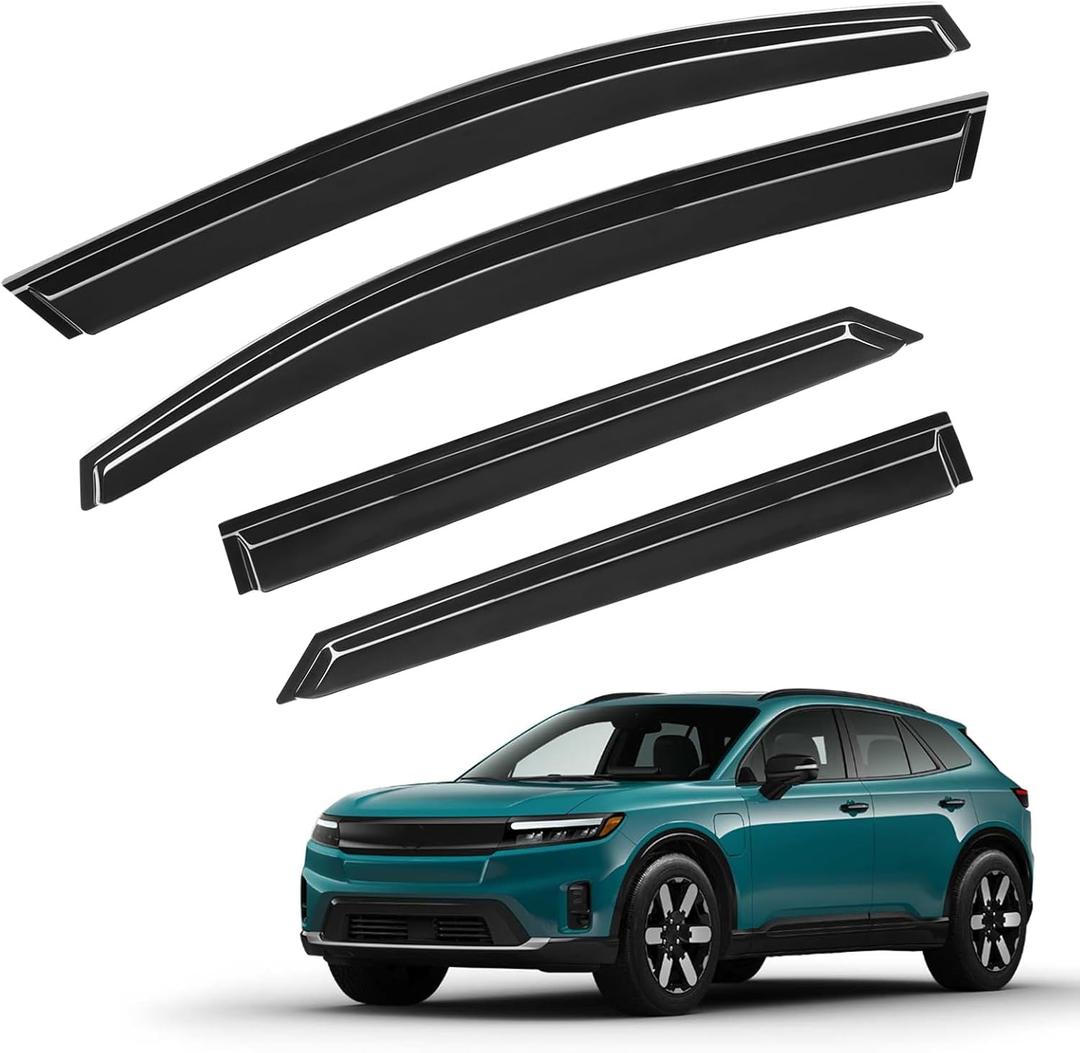 Window Visors Rain Guards for 2024 2025 Honda Prologue EX Touring Elite Sport, Tape-On Window Deflectors, Weather Protection, Wind Noise Reduction, Honda Prologue Accessories (4 Pcs) (24 25 Prologue)
