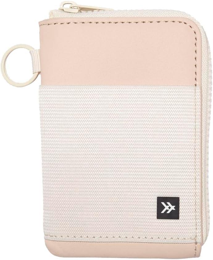 Thread Wallets RFID Blocking Leather Zip Wallet with Card Holder for Men and Women (Off White)