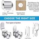 Kenning 24 Sets Cabinet Locks with Keys for Secure Drawer Mailbox RV Storage Box Replacement Lock, Zinc Alloy(3/4''Cylinder Length, 0.5'' Max Panel Thickness)