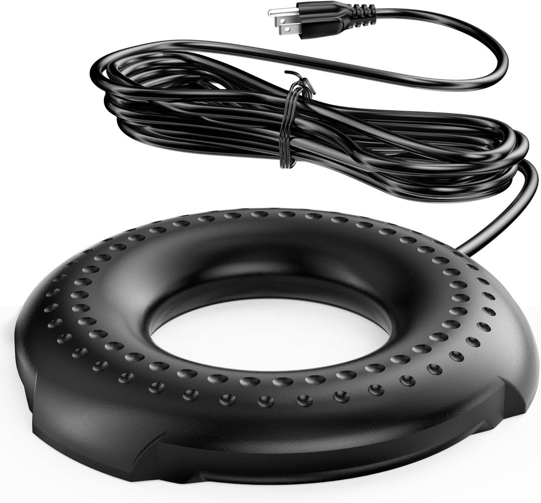 NFESOLAR Bird Bath Heater for Outdoors in Winter, 70W Pond De-Icer with Thermostatic Controlled, Metal Casing, Safe for Birds Chickens Animols, Black