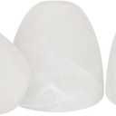 3 Pack Bell Shaped Alabaster Glass Shade, Traditional Style Lighting Fixture Shade Replacement for Ceiling Fan Lights Wall Light, Lipless with 1-5/8-inch Fitter Opening