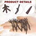 TOYANDONA 100pcs Snowman Hands for Crafts - Mini Plastic Antler Shaped Tree Branches Snowman Crafts Christmas Accessories for Party Favors Winter Xmas DIY Supplies