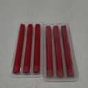 HINZER 6 Pcs Flameless Taper Candles with Remote & Timer 9.6 inch Real Wax Battery Operated LED Warm 3D Wick Flickering Window Candles for Halloween Christmas Wedding Decor, Red