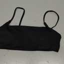 Comper Women's Sports Bra with Thin Straps Stretchy Wirefree Workout Bras Lightweight Workouts Bralette with Removable Pads (Medium, Black)