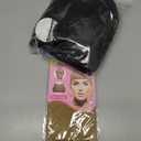 Black Mixed Brown Wig for Black Women 14 Inch Short Wavy Hair Wigs Curly Bob Wig with Bangs Wigs Shoulder Length Wigs for Black Women Bob Style Synthetic Heat Resistant