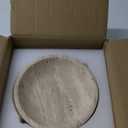 Beige Travertine Decorative Bowl, 7.8" Diameter x 2" Height, Handmade, Perfect for Entryway Key Bowl, Fruit, Kitchen Counter, Dining Table Centerpiece, Office Decor & Coffee Table