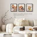 11x14 Solid Wood Picture Frame, Black Wood Grain, Set of 3 | Fits 11x14 Photos, Clear Shatterproof Cover, Black Backboard, Horizontal or Vertical Wall Hanging, Tabletop Display, Modern