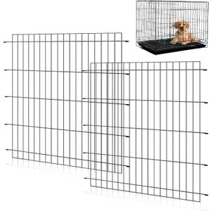 Tandefio 2 Pack Dog Crate Divider Panel for 48 Inch Crates - Adjustable Metal Pet Kennel Divider for Large, Medium & Small Dogs | Easy Installation & Secure Design (28 x 29.1 Inches)