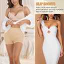Yeblues Tummy Control Shapewear Shorts Slimming Boyshorts Women Underwear for Under Dresses Body Shaper Slips Girdles Nude M
