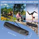 1 Pack Large Outdoor Camping Chair Bag Compatible with Coleman, Large Folding Chair Carrying Bag Oxford Storage Tent Bag with Handle Strap for Travel Yoga Outdoor Camping Sports, 39.37 Inch, Black